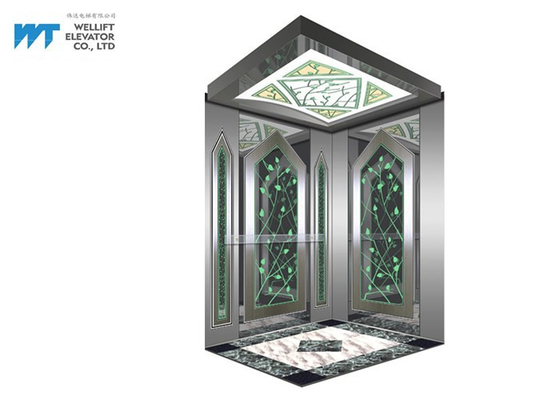 Broadens Space ลิฟต์โดยสารตกแต่งห้องโดยสารพื้นรถยนต์วัสดุ PVC / หินอ่อน