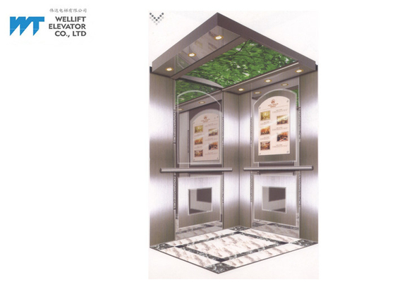 ลิฟท์ออกแบบกระจกตกแต่งห้องโดยสารสำหรับลิฟต์ช็อปปิ้งมอลล์