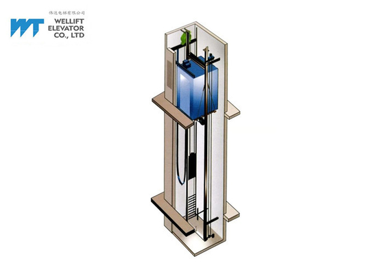 1,000 กิโลกรัม 1.5m / S เครื่องลิฟต์โดยสารแบบไม่มีรูมเพื่อประหยัดพื้นที่ก่อสร้าง